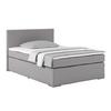 Posteľ Boxspring Nero, 140x200 cm, sivá - sivomodrá/sivobéžová, Konventionell, kov/textil (140/200cm)