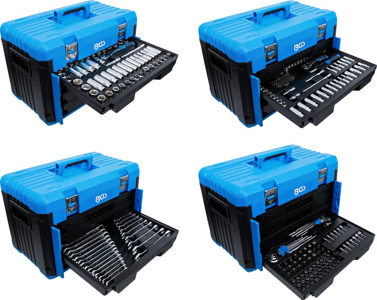 Steckschlüsselsatz Sechskant - Blau/Schwarz, Basics (53,4/32,5/36,6cm)