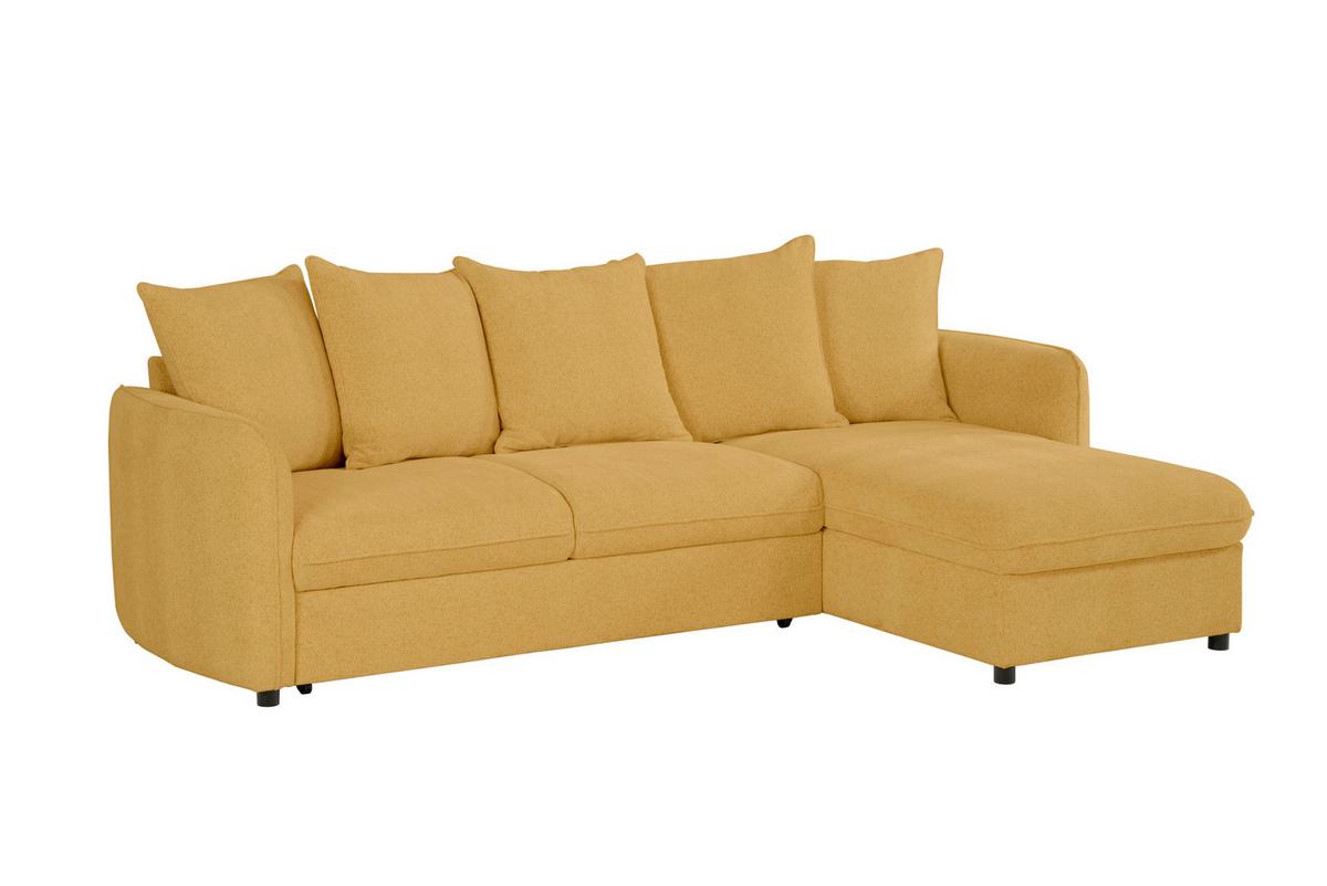 Ecksofa Costo Senfgeld S: 254 cm - Senfgelb, Design, Textil (254/160cm) - MID.YOU