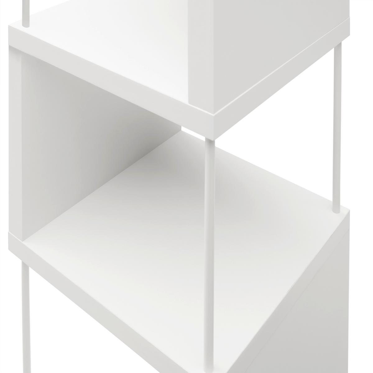 REGÁL PINNAR - biela, Modern, kov/kompozitné drevo (33/136,5/33cm) - Mömax