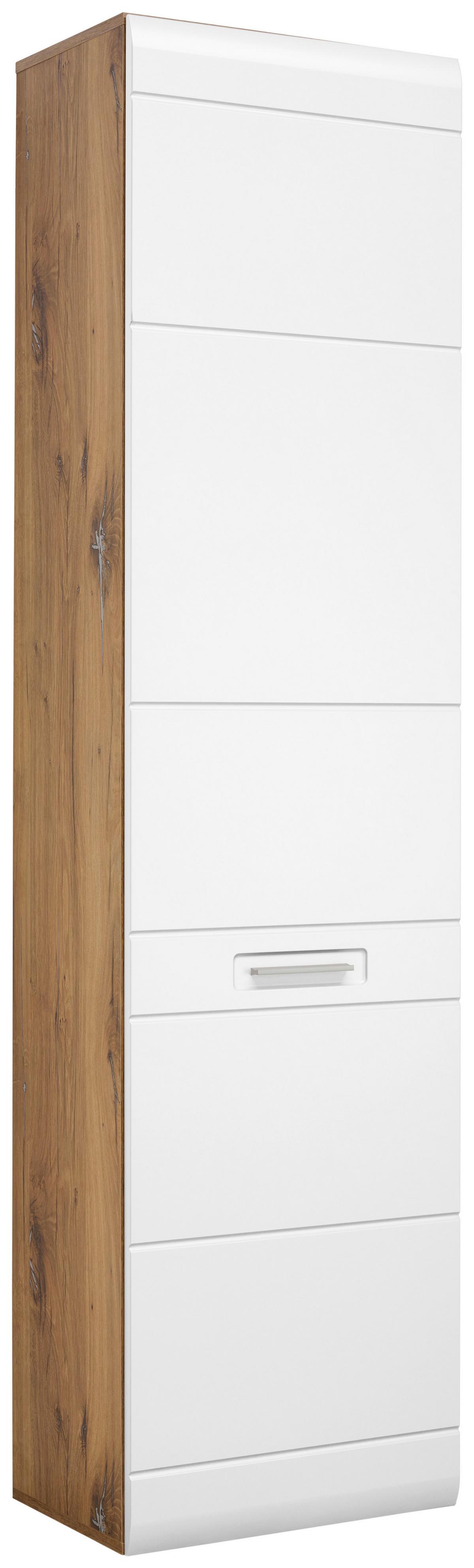 Garderobenschrank Auris Weiß/Eiche Dekor B: 52 cm - Eichefarben/Weiß, MODERN (52/204,2/37,1cm) - Luca Bessoni