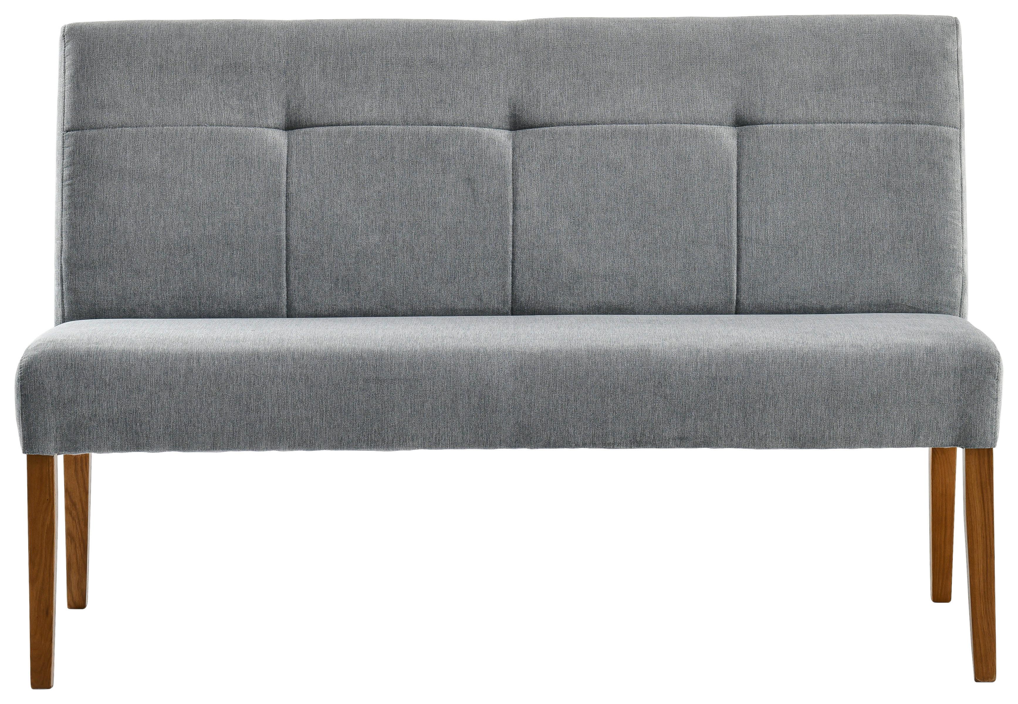 Sitzbank Damla Hellgrau/Eiche B: 140 cm - Eichefarben/Hellgrau, KONVENTIONELL, Holz/Textil (140/91,5/63cm) - Cantus