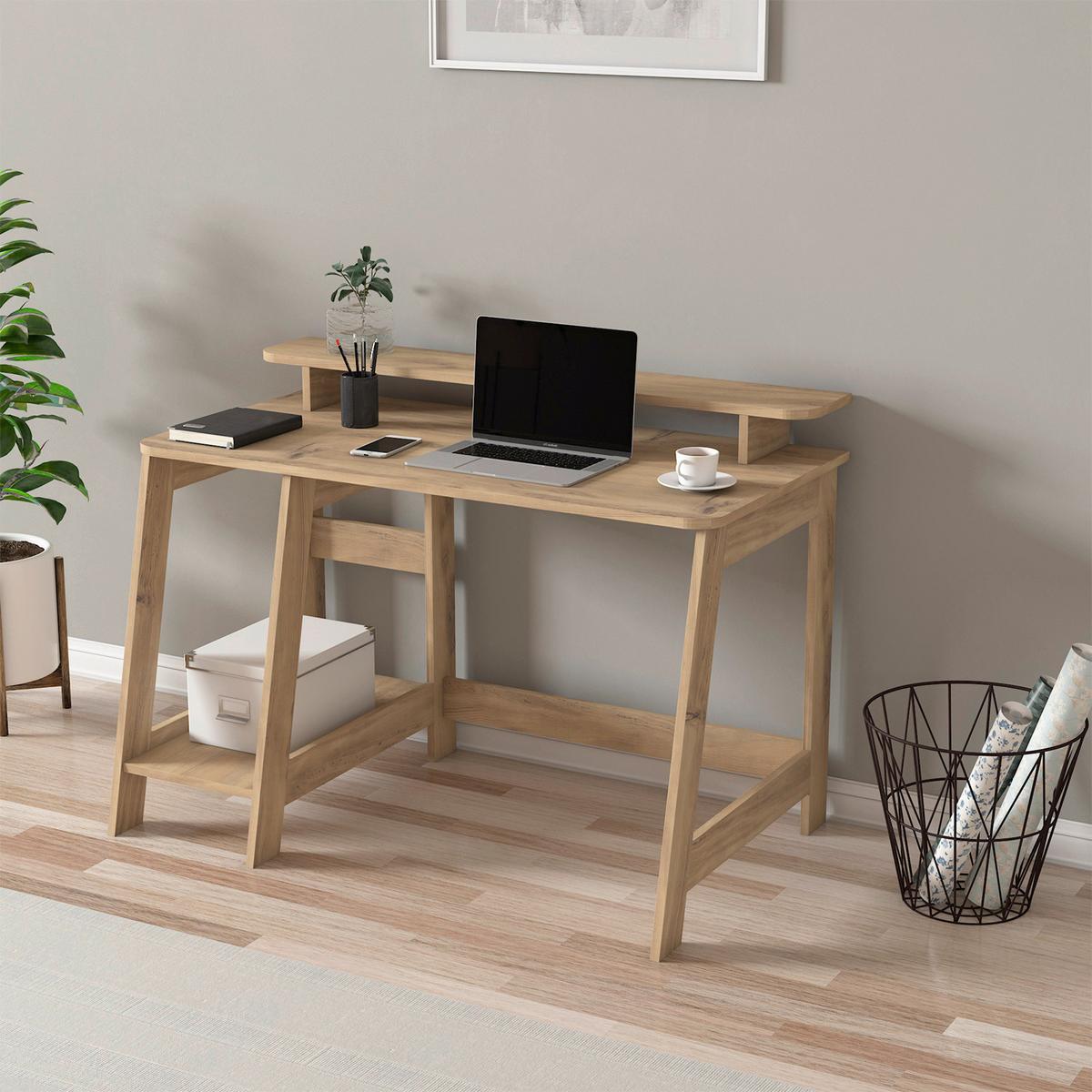 Schreibtisch Country Nussbaum Dekor L:120cm - Nussbaumfarben, Design, Holzwerkstoff (120/60/73cm) - Livetastic