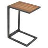 Gartenbeistelltisch Cee - Graphitfarben/Naturfarben, MODERN, Holz/Metall (41/32/61cm) - Gardenson