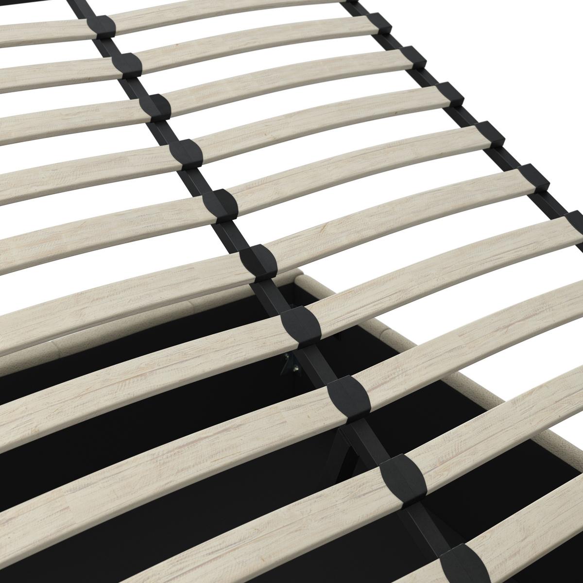 Čalouněná postel MILA 180x200 cm, šedohnědá - černá/šedohnědá, Moderní, kov/dřevo (180/200cm) - Bessagi Home