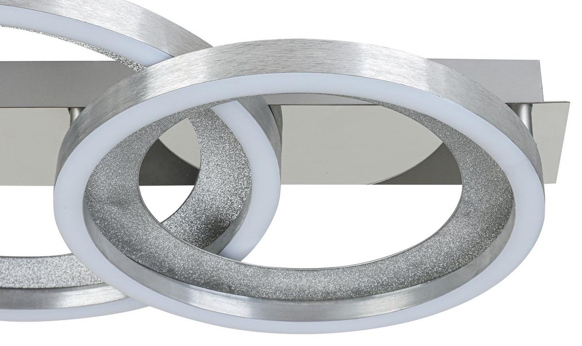 LED-DECKENLEUCHTE CILIA - Chromfarben/Silberfarben, Basics, Kunststoff/Metall (58,5/30,4/8cm) - Luca Bessoni