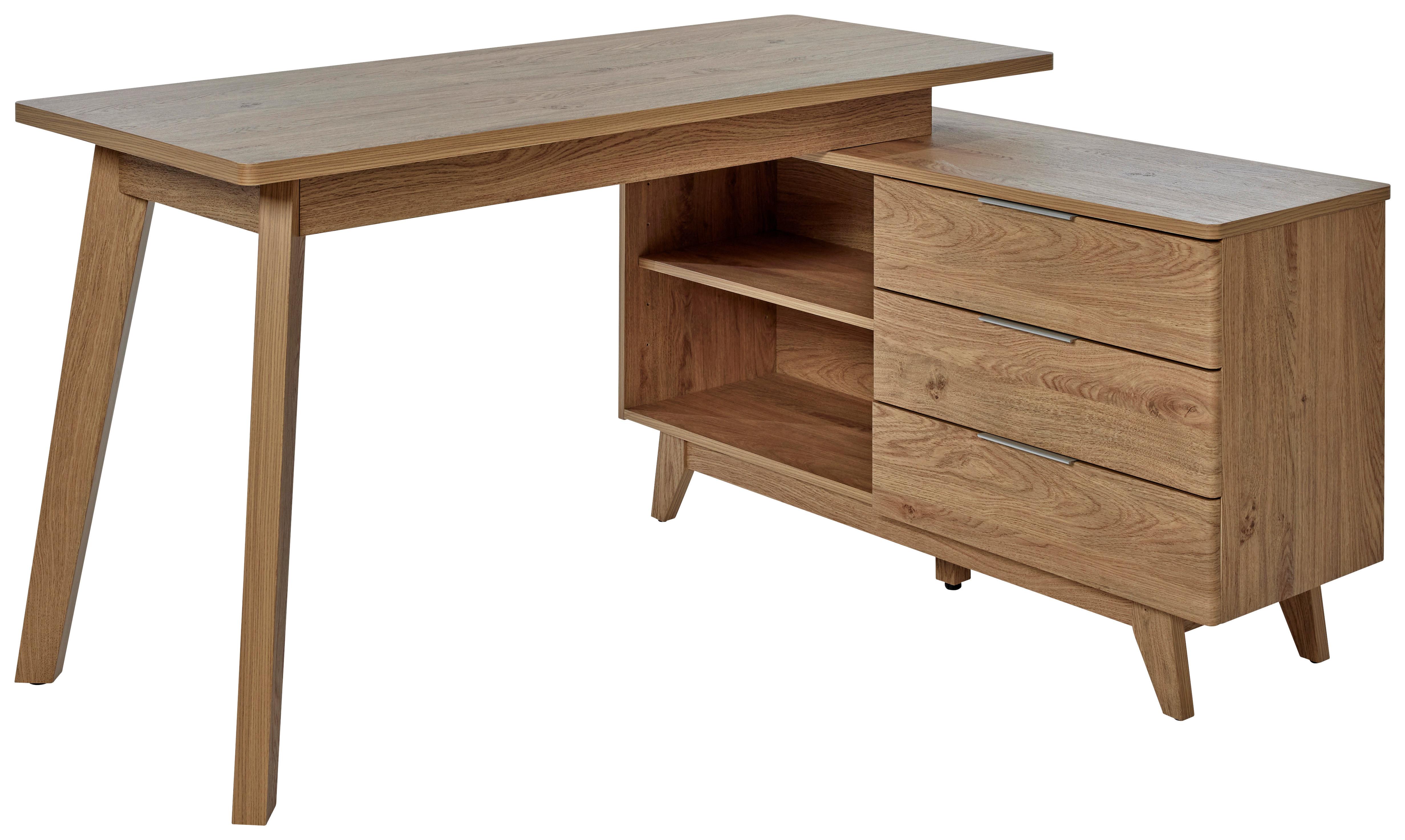 Eckschreibtisch Libre D 240 E* - Eichefarben, MODERN, Holzwerkstoff (140/118/76cm) - Livetastic
