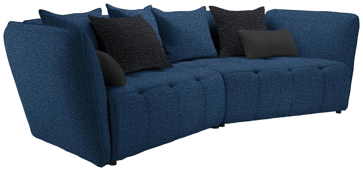 Boxspringová pohovka SOFI, tmavě modrá, tmavě šedá - šedá/černá, Moderní, textil (294/93/152cm) - Premium Living