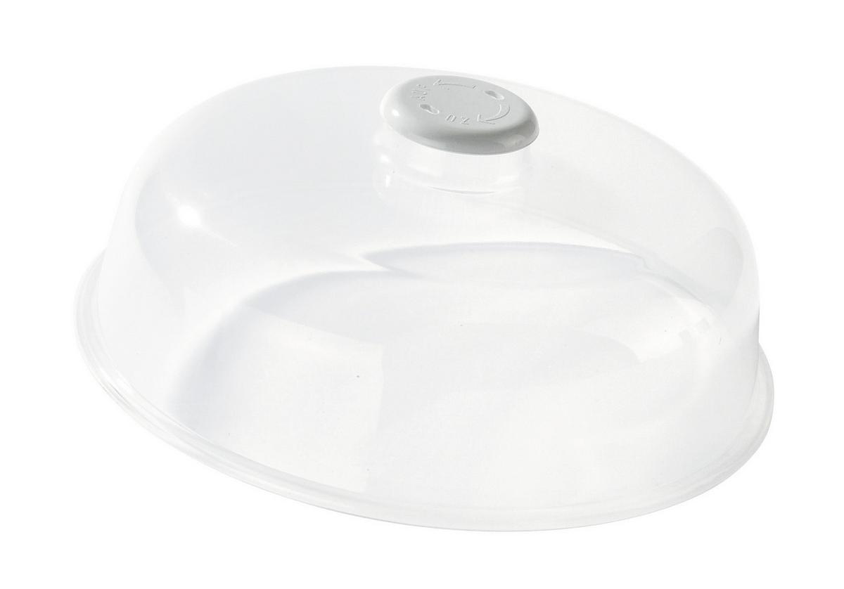 Mikrowellendeckel Robin D/h: Ca. 25/10 Cm, Weiß - Klar, KONVENTIONELL, Kunststoff (24.5/9.5cm)