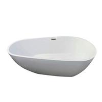 Badewanne Freistehend Weiß - Weiß, KONVENTIONELL, Kunststoff (170/75/58cm)
