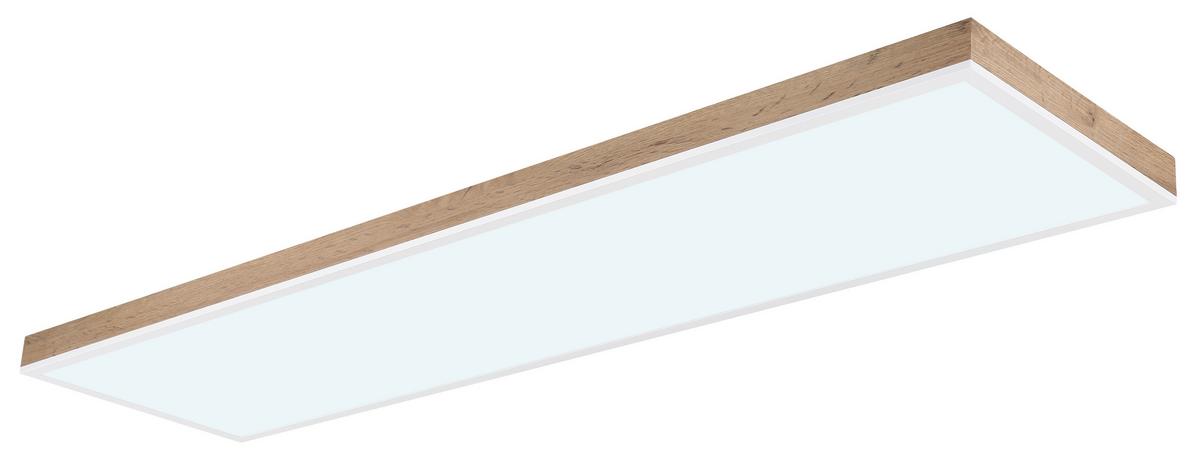 LED-Deckenleuchte 416080wwd5-Cct - Dunkelbraun/Opal, Natur, Holzwerkstoff/Kunststoff (120/30/7,5cm) - Globo