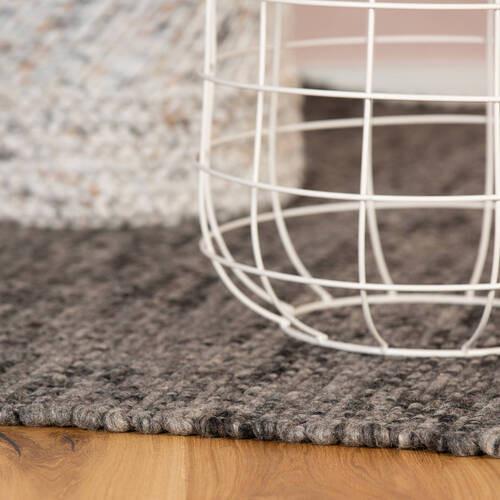 Flachwebteppich My Kjell - Graphitfarben, Basics, Textil (80/150cm) - Obsession