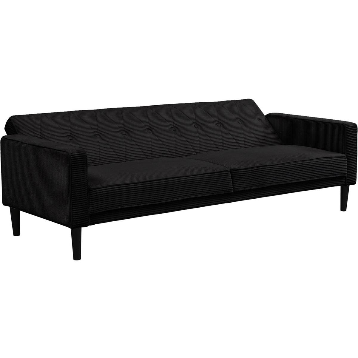 Schlafsofa Aarhus Anthrazit, mit Schlaffunktion - Anthrazit/Braun, Basics, Textil (213/81/86cm) - Livetastic