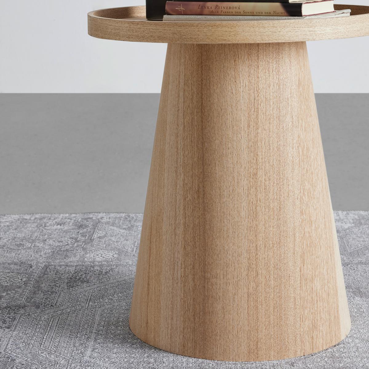 Príručný stolík P: 45 cm - prírodná farba, Modern, drevo/kompozitné drevo (45/50cm) - Premium Living
