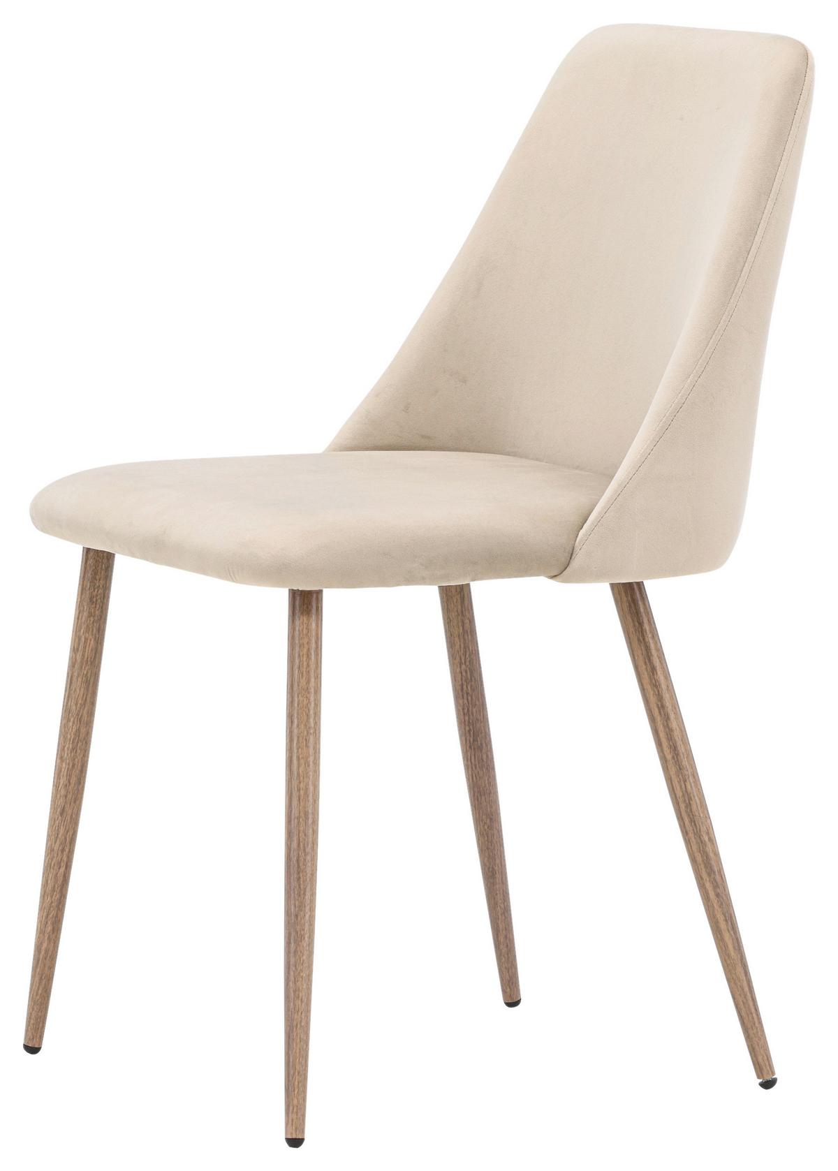 Stuhl-Set Night - Beige/Braun, Design, Textil/Metall (49/87/56cm) - Livetastic