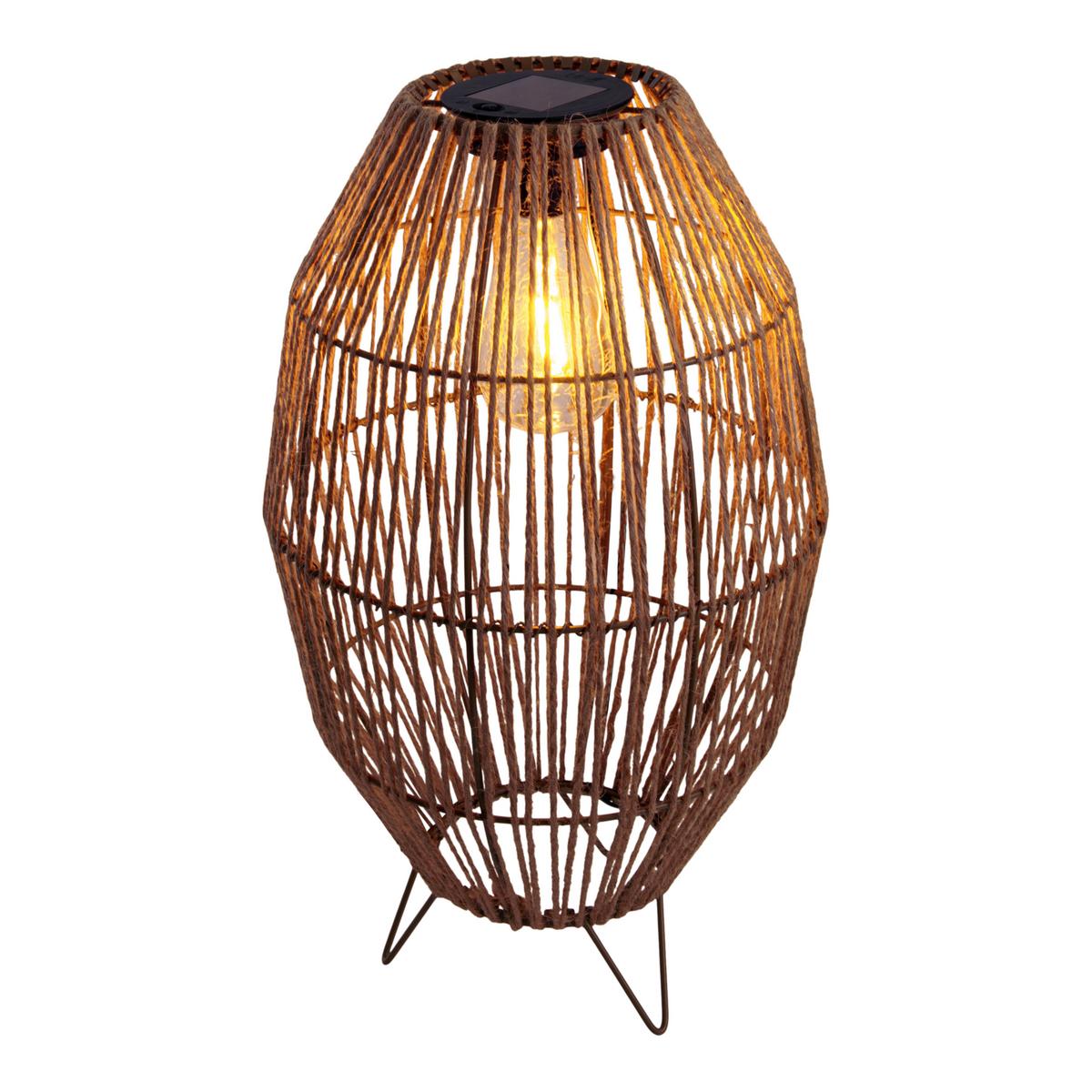 Solarleuchte 5292327 Korbinian - Naturfarben, Basics, Kunststoff/Metall (19,5/19,5/34cm) - Näve