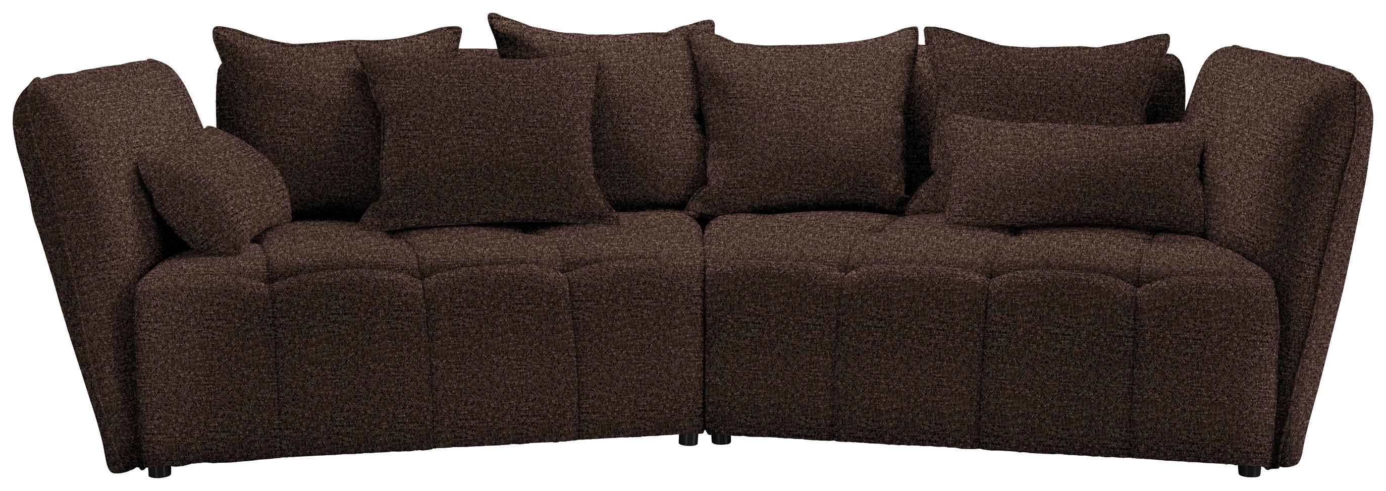 Boxspringová pohovka SOFI, hnědá - černá/hnědá, Moderní, textil (294/93/152cm) - Premium Living