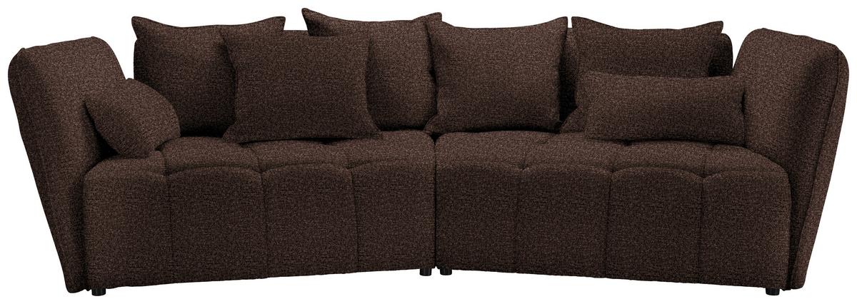Boxspringová pohovka SOFI, hnedá - hnedá/čierna, Modern, textil (294/93/152cm) - Premium Living