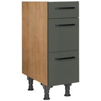 Schubkastenunterschrank Easytouch - Eichefarben/Grün, MODERN, Holzwerkstoff (30/87/56cm) - Nobilia