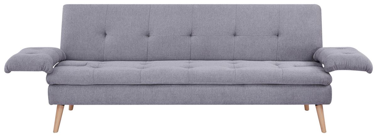 Schlafsofa Armano Grau B: 190 Cm - Naturfarben/Grau, Basics, Holz/Textil (190/83/87cm) - P & B