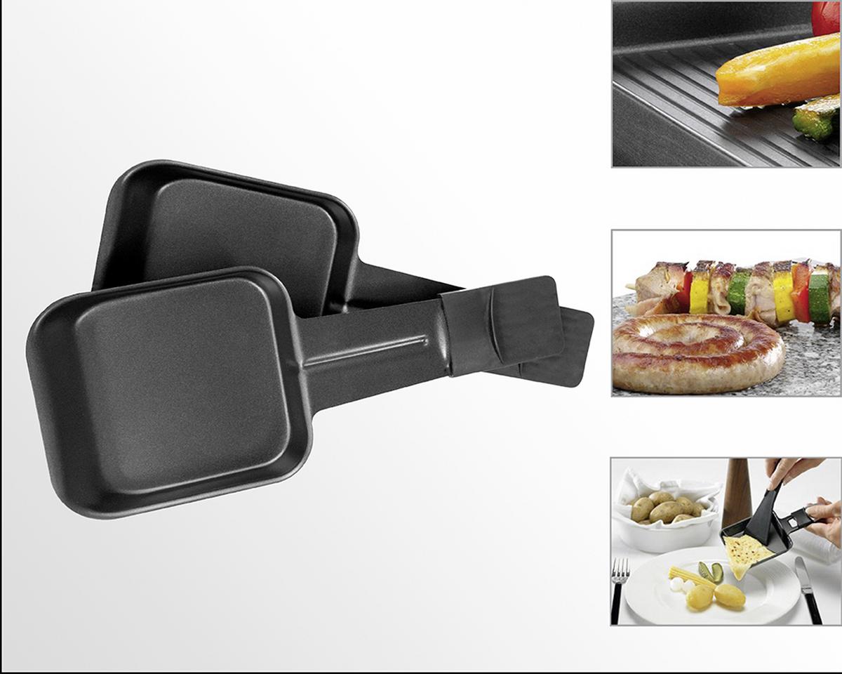 Raclettepfännchen 2 Stück - Schwarz, MODERN, Kunststoff (21,2/8,6/2,3cm)