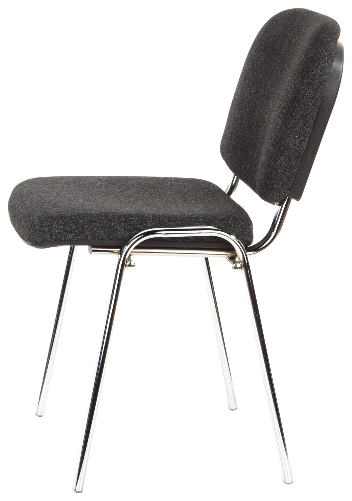 Besucherstuhl Xt 600 Stapelbar Anthrazit/Chromfarben - Chromfarben/Anthrazit, Basics, Textil/Metall (58/84/41cm) - MID.YOU