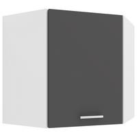 Eckoberschrank Esilo B: 57 cm Weiß/Anthrazit - Anthrazit/Weiß, KONVENTIONELL, Holzwerkstoff (57/60/57cm) - MID.YOU