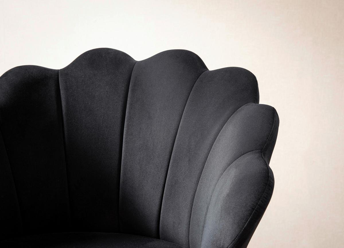 Stuhl Schwarz/Goldfarben - Goldfarben/Schwarz, Design, Textil/Metall (47,5/80/53cm) - MID.YOU