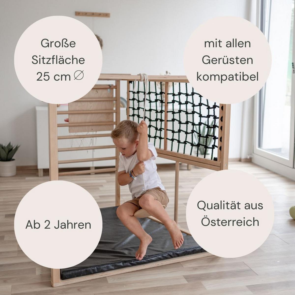 Scheibenschaukel natur DM ca. 25 cm - Birkefarben, Basics, Holz (25cm) - CLIFF
