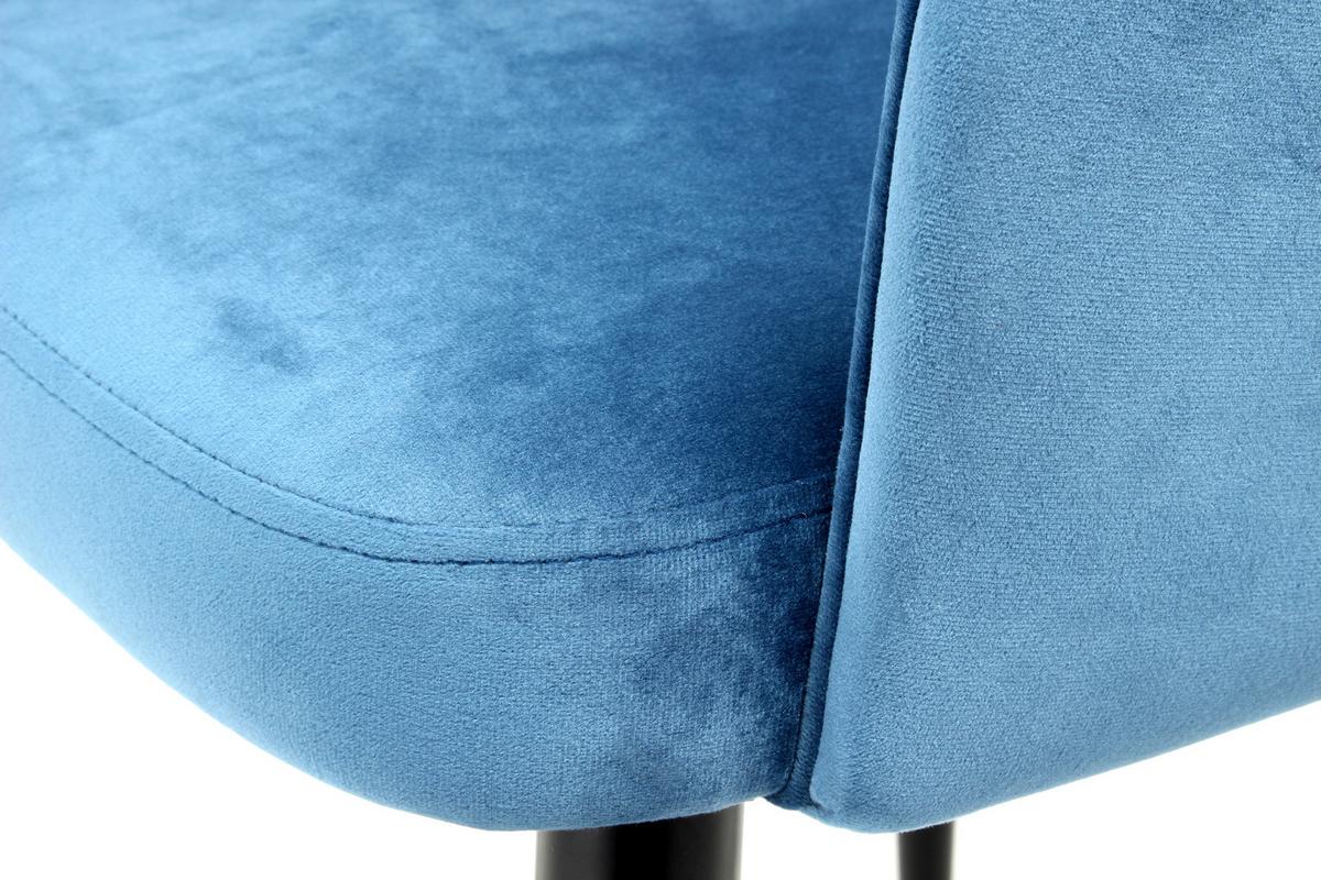 SADA ŽIDLÍ S PODRUČKAMI JORIS - modrá/černá, Moderní, kov/textil (55/77/58cm) - MID.YOU