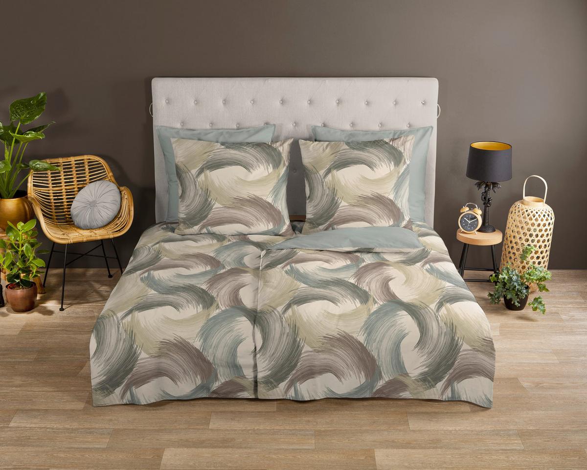 WENDEBETTWÄSCHE GASTON - Creme/Braun, Basics, Textil (140/200cm)
