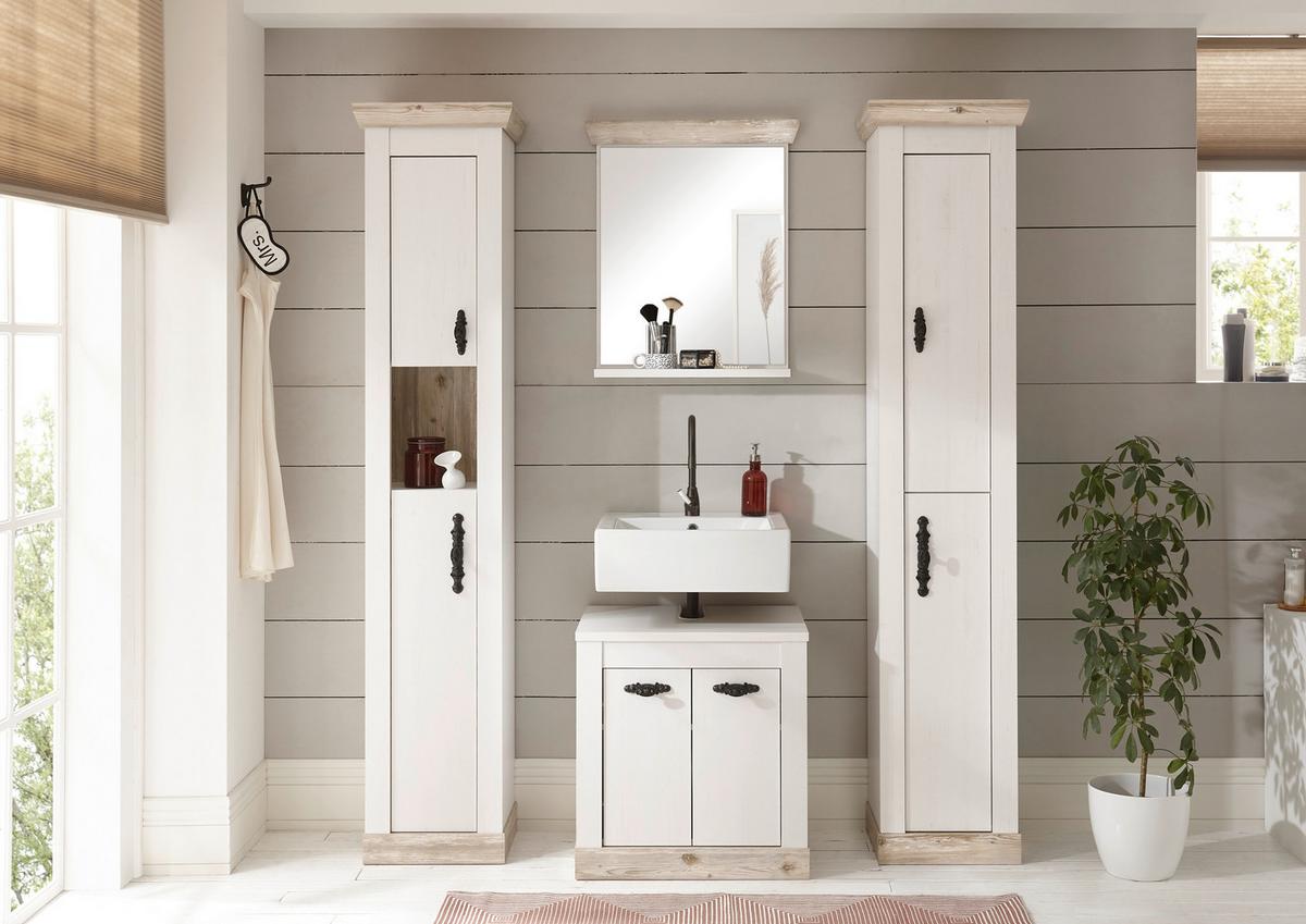 Badezimmer Florenz Pinienfarben B: 184cm - Pinienfarben, Design, Holzwerkstoff (184/200/46cm) - MID.YOU