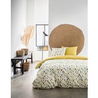 Ágyneműhuzat-garnitúra 3 Részes, Fehér/sárga - textil