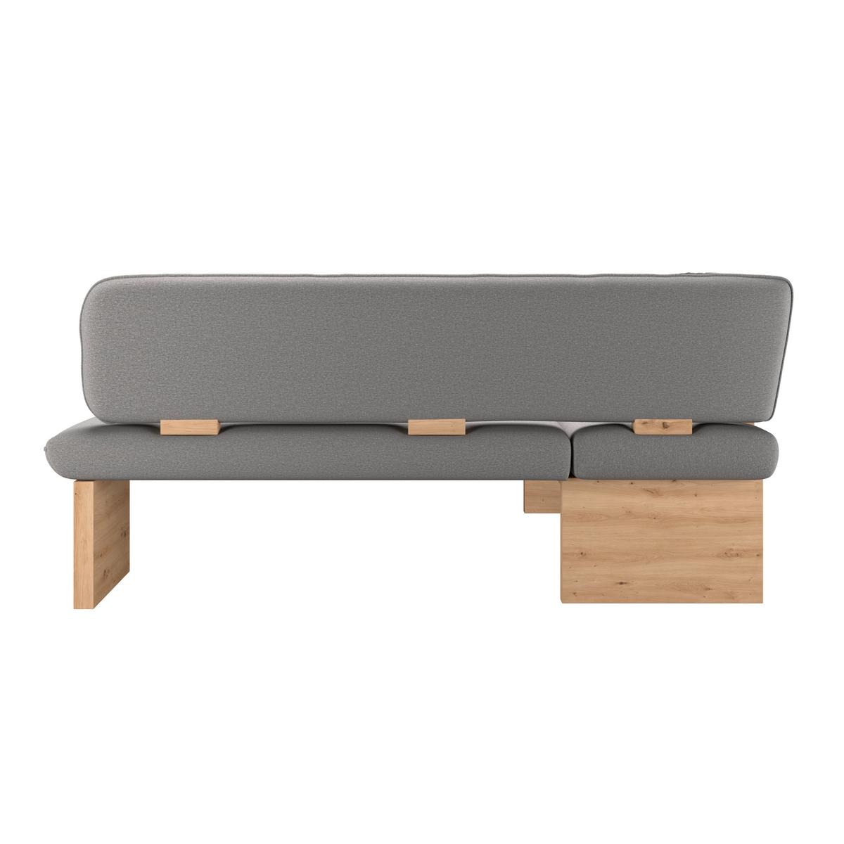 Eckbank Beluna Ii Webstoff Dunkelgrau, B: 170cm - Eichefarben/Dunkelgrau, KONVENTIONELL, Holz/Textil (170/212cm) - James Wood