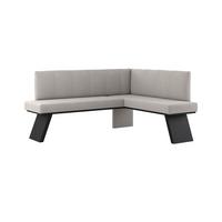 Eckbank Grau Emma Ii 185x150 Cm - Beige/Schwarz, KONVENTIONELL, Holzwerkstoff/Textil (185/150cm)