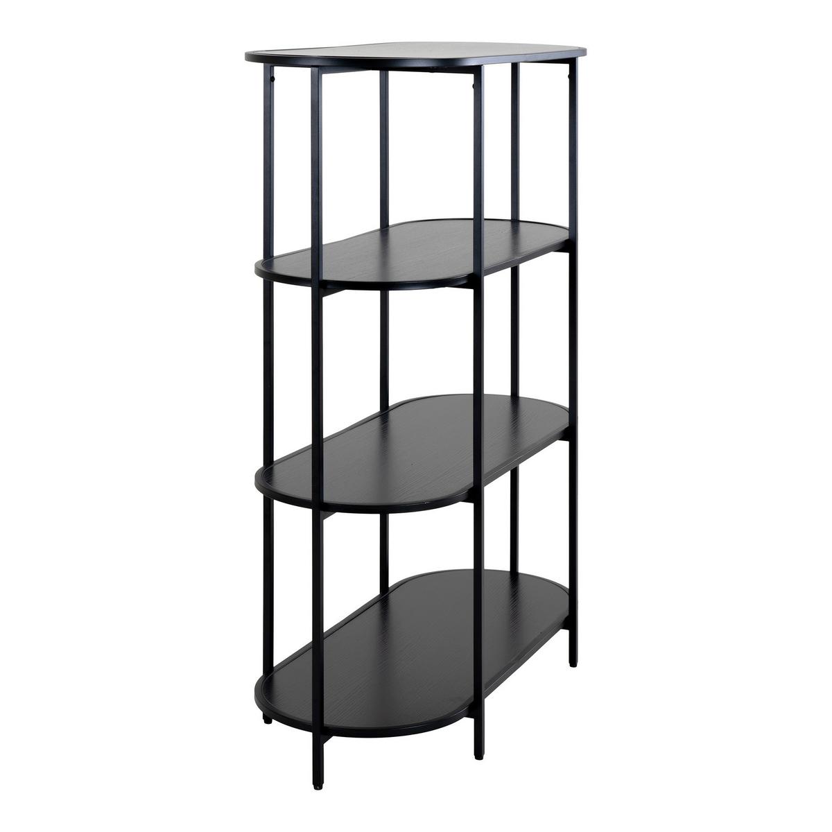 Standregal Vita Schwarz B: 85cm - Schwarz, Design, Holzwerkstoff (85/111/36cm) - MID.YOU