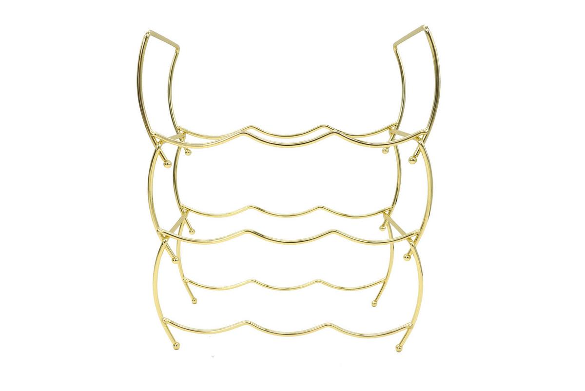 REGÁL NA VÍNO GIOVANNI - zlatá, kov (32,5/49/14cm) - Modern Living