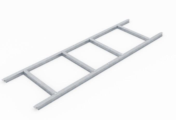 Fundamentrahmen 98 X 162 cm Metall - Silberfarben, Basics, Metall (162/2,6/98cm)