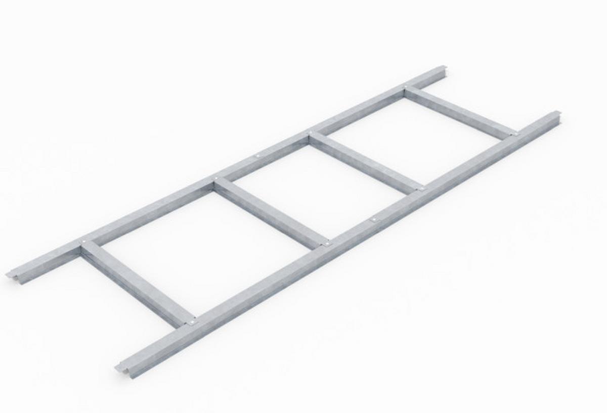 Fundamentrahmen 98 X 162 cm Metall - Silberfarben, Basics, Metall (162/2,6/98cm)