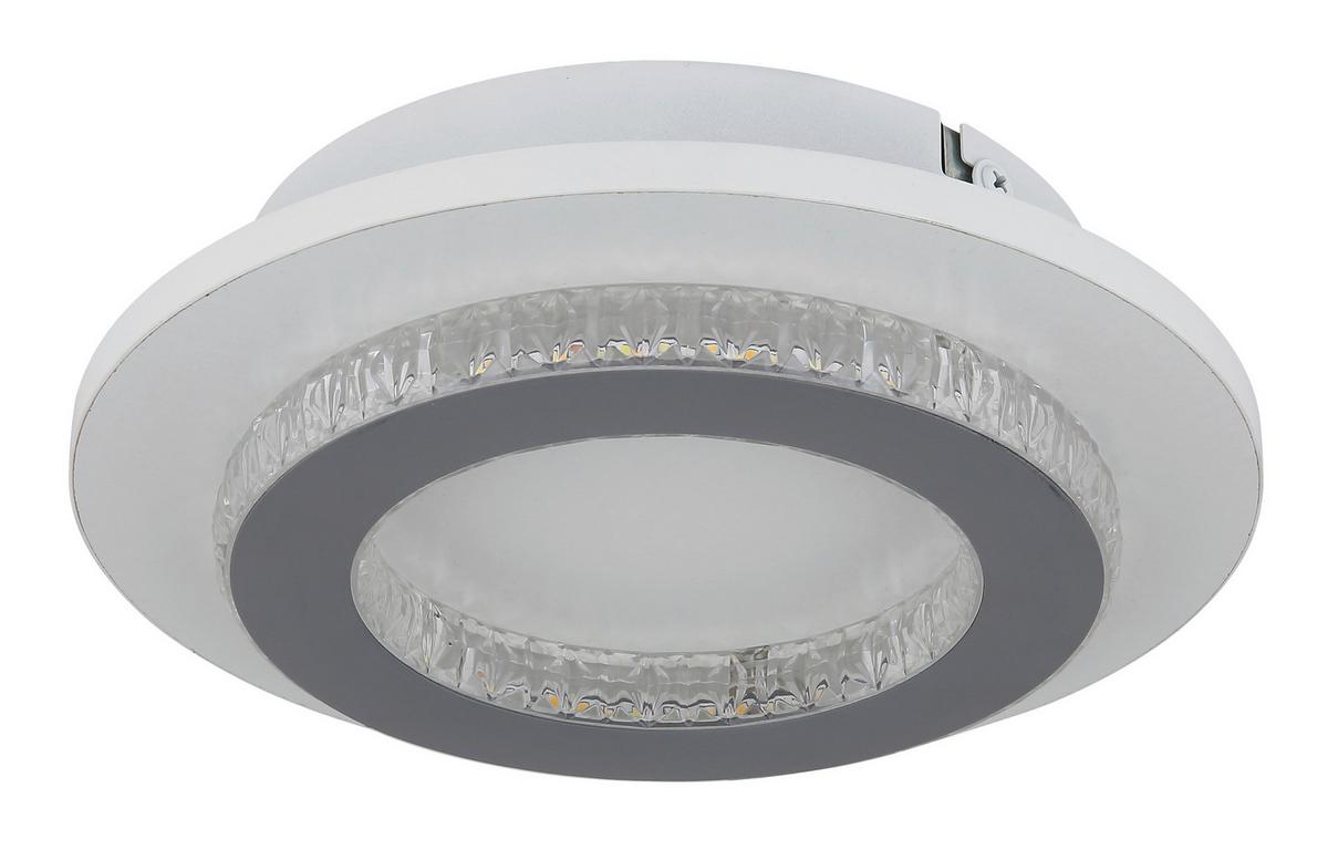 STROPNÉ LED SVIETIDLO JAYDEN - číra/biela, Design, kov/plast (20/5,5cm) - Globo