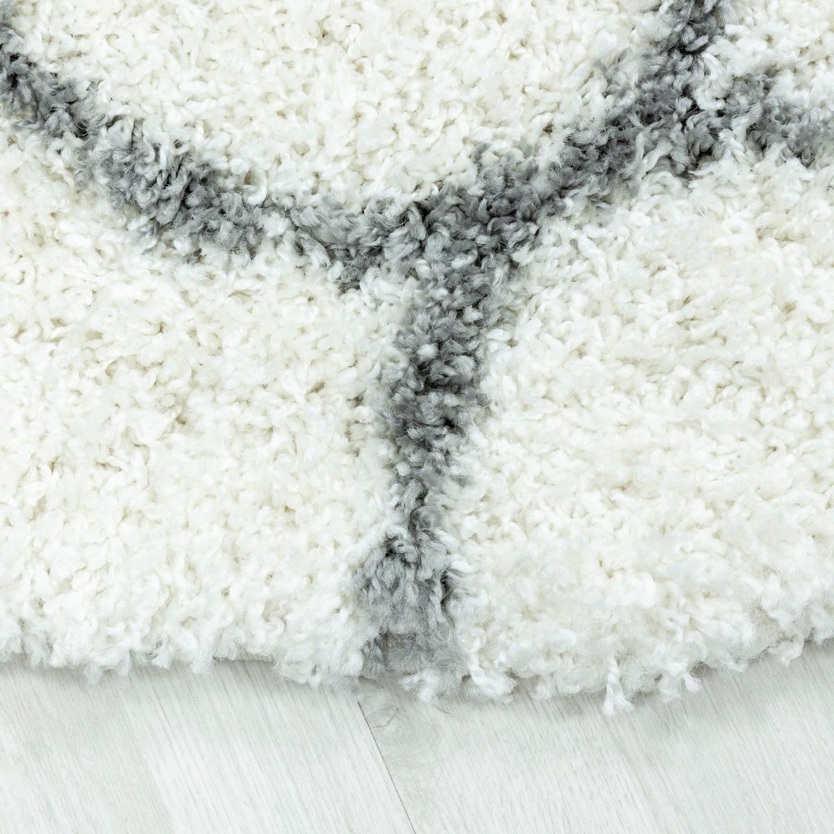 Webteppich Creme Naturfaser Salsa Ø 120 cm - Creme, Design, Textil (120cm)