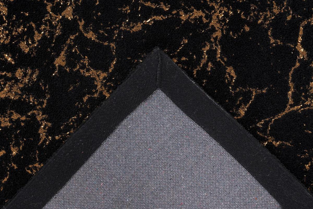Teppich Bijou 225 Schwarz/Goldfarben, 80x150 cm - Goldfarben/Schwarz, KONVENTIONELL, Textil (80/150cm)