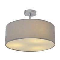Deckenleuchte New York Ø 40 cm 3-Flamming mit Textilschirm - Grau, Design, Textil/Metall (40/24cm) - Näve