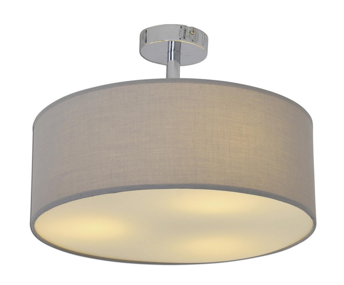 Deckenleuchte New York Ø 40 cm 3-Flamming mit Textilschirm - Grau, Design, Textil/Metall (40/24cm) - Näve
