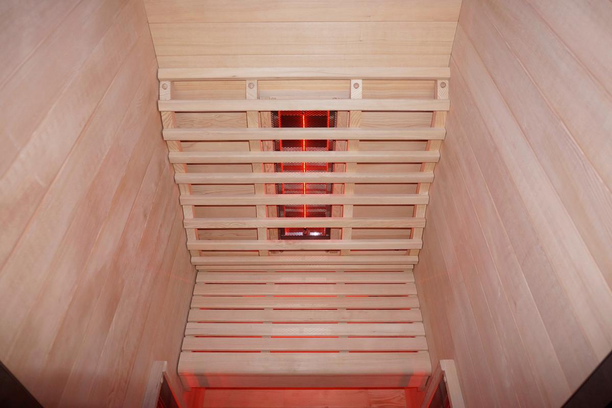 Infrarotkabine 1 Person 90,5x195x100 cm Ruby - Naturfarben, Basics, Holz (90,5/195/100cm) - Sanotechnik