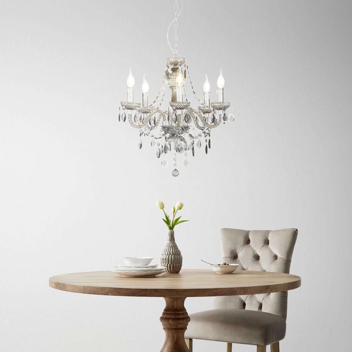 Svítidlo závěsné Isabella 149cm, 40 Watt - čiré/barvy chromu, Romantický / Rustikální, kov/plast (51/149cm) - Mömax