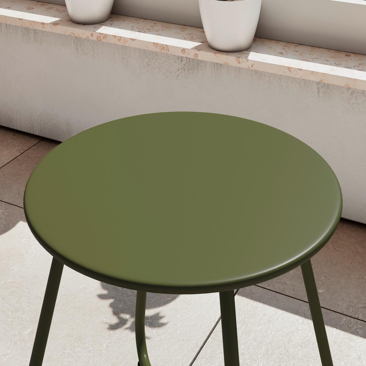 ZAHRADNÍ ODKLÁDACÍ STOLEK UNI - zelená, Basics, kov (45/45/45cm) - Mömax