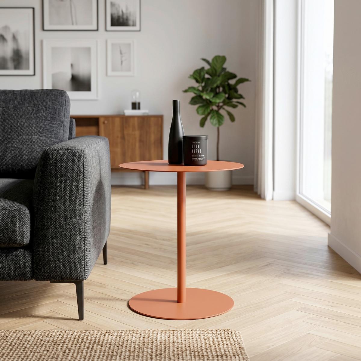 PRÍRUČNÝ STOLÍK ROD - oranžová, Modern, kov (40/43cm) - Mömax