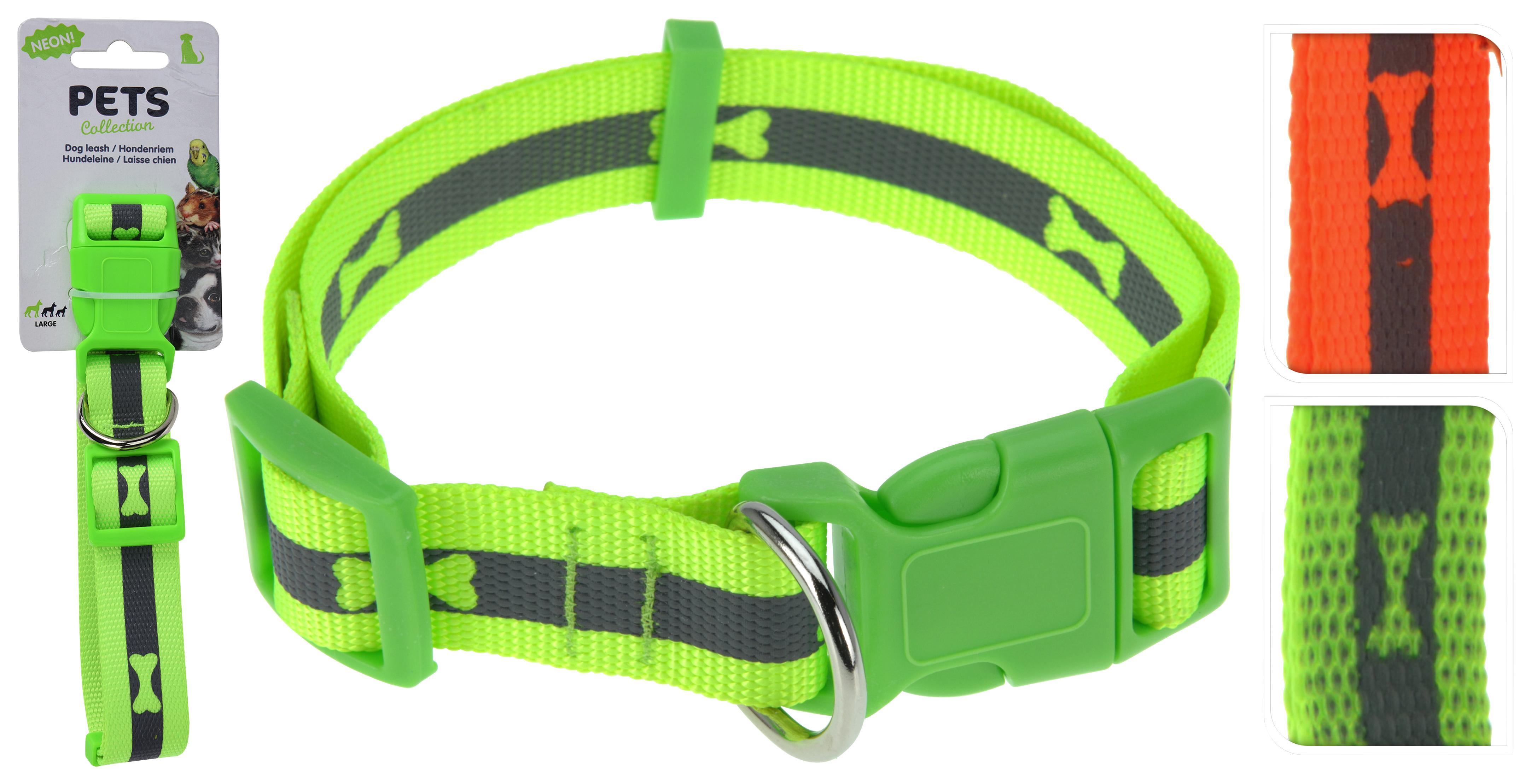 Kutyanyakörv Medium - Sárga/Narancs, Basics, Műanyag/Textil (60cm)