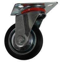 Lenkrollen Möbel Stahl Schwarz 1 Stk. Ø 7,5 Cm Universal - Silberfarben/Schwarz, Basics, Metall (7,5cm)